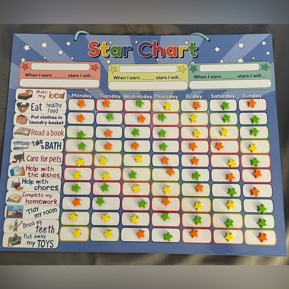 Cute, like new magnetic chore chart!!